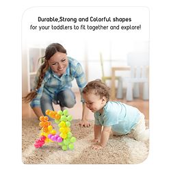 Babyhug Star Links Creative Activity Toy Improves Finger Dexterity Multicolor - 12 Colorful Pieces
