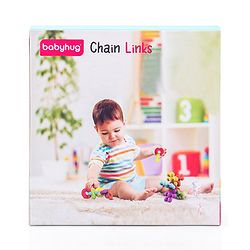 Babyhug Star Links Creative Activity Toy Improves Finger Dexterity Multicolor - 12 Colorful Pieces