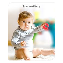 Babyhug Premium 12 pcs Chain Links Interlocking, Educational and Construction Colorful Toy| Improves Creativity And Helps Develop Hand Eye Coordination| Pre-School Toy| BIS Certified| 18 Months+