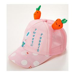 Babyhug Rabbit Embroidered Baseball Cap - Pink
