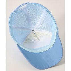 Babyhug Baseball Cap With Bear Applique - Blue