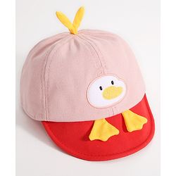 Babyhug Duck Embroidered Baseball Cap - Pink