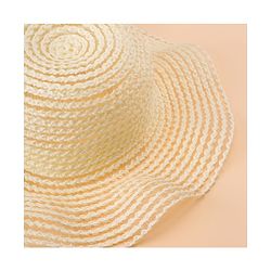 Babyhug Straw Hat With Flower Applique - Offwhite