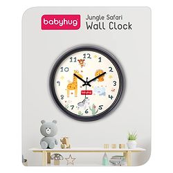 Babyhug Jungle Safari Wall Clock - White