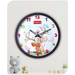 Babyhug Deer Wall Clock - White