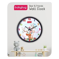 Babyhug Deer Wall Clock - White