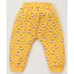 Babyhug Knit Full Length Santa Claus & Striped Diaper Pants Pack Of 3 - Multicolour