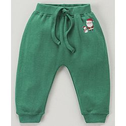 Babyhug Knit Full Length Santa Claus & Striped Diaper Pants Pack Of 3 - Multicolour