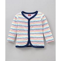 Babyhug Full Sleeves Vests Pack of 3 - Blue Peach White