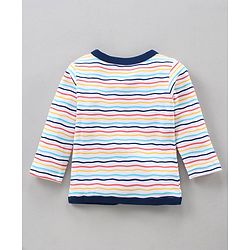 Babyhug Full Sleeves Vests Pack of 3 - Blue Peach White