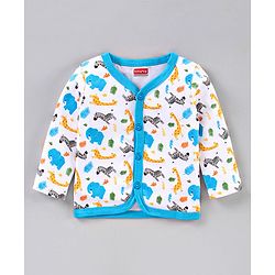 Babyhug Full Sleeves Vests Animal Print Pack of 3 - Multicolor