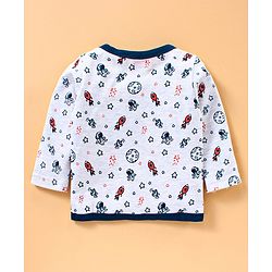 Babyhug Full Sleeves Vests Rocket Print Pack of 3 - Blue