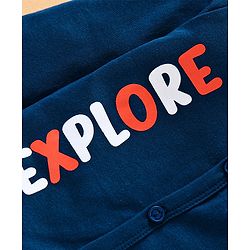 Babyhug Full Sleeves Vests Rocket Print Pack of 3 - Blue