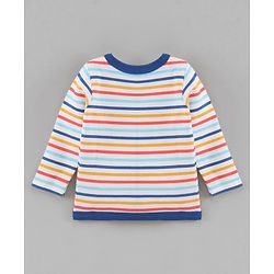 Babyhug Full Sleeves Vests Pack of 3 - Blue Peach White