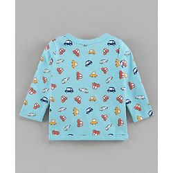 Babyhug Full Sleeves Vests Pack of 3 - Blue Peach White