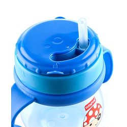 Babyhug Swipey Straw Sipper With Handle Pirate Print  Blue - 250 ml