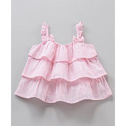 Babyhug Singlet Top & Shorts Floral Print - Pink White