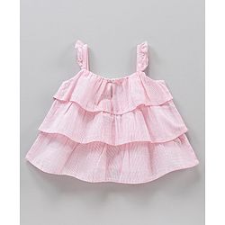Babyhug Singlet Top & Shorts Floral Print - Pink White