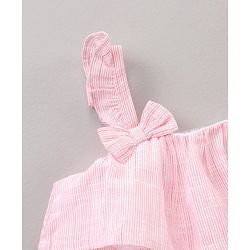 Babyhug Singlet Top & Shorts Floral Print - Pink White
