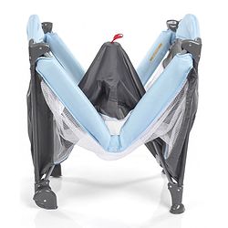 Babyhug Amaze Playpen cum Travel Cot with Mattress & Mosquito Net - Navy Blue| Easy Assembly| Compact Fold| Mesh Sides| Zipper Opening for Fun-play| Storage cum Carry Bag| Wheels with Lock
