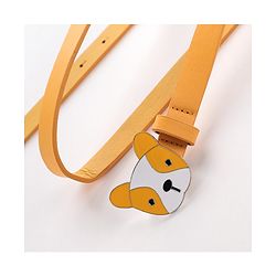 Babyhug Belt With Buckle Closure Dog Shaped Free Size - Yellow