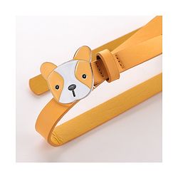 Babyhug Belt With Buckle Closure Dog Shaped Free Size - Yellow