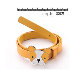 Babyhug Belt With Buckle Closure Dog Shaped Free Size - Yellow