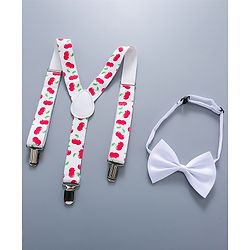 Babyhug Bow and Suspender Set - Multicolor