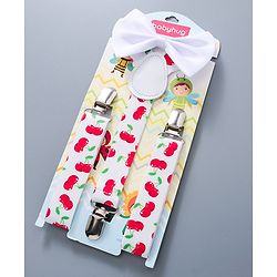Babyhug Bow and Suspender Set - Multicolor