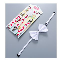 Babyhug Bow and Suspender Set - Multicolor