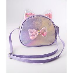 Babyhug Glitter Sling Bag - Purple