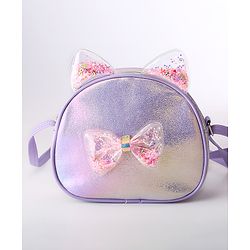 Babyhug Glitter Sling Bag - Purple
