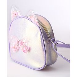 Babyhug Glitter Sling Bag - Purple