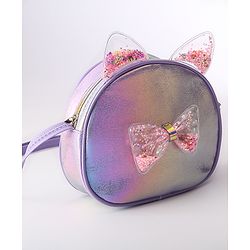 Babyhug Glitter Sling Bag - Purple