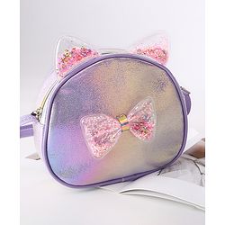 Babyhug Glitter Sling Bag - Purple