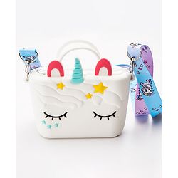 Babyhug Sling Bag Unicorn Design - White