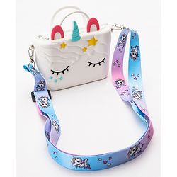 Babyhug Sling Bag Unicorn Design - White