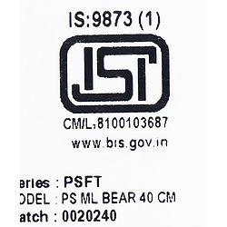 Babyhug Plush Teddy Bear Soft Toy with Muffler for Kids|Huggable Stuffed Bear|Enhances Imagination & Emotional Growth|Perfect for Snuggles, Playtime & Gifting|BIS Certified|Height-40 cm|Grey