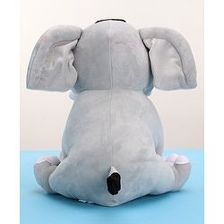 Babyhug Elephant with attached Monkey Soft Toy for Kids|Huggable Plush Animal Duo for Snuggles,Imaginative Play & Emotional Development|Cuddly Toy ideal for gifting|2+ Years|BIS|Height-30 cm