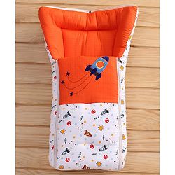 Babyhug Premium Muslin Sleeping Bag Rocket Print - Multicolor