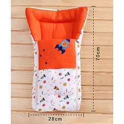 Babyhug Premium Muslin Sleeping Bag Rocket Print - Multicolor