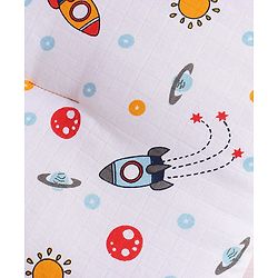 Babyhug Premium Muslin Sleeping Bag Rocket Print - Multicolor
