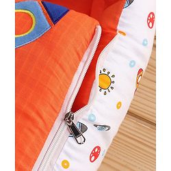 Babyhug Premium Muslin Sleeping Bag Rocket Print - Multicolor