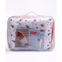 Babyhug Premium Muslin Sleeping Bag Rocket Print - Multicolor