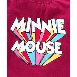 Babyhug Full Sleeves Tee Minnie Mouse Print - Maroon