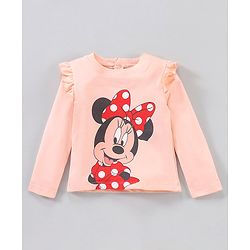 Babyhug Cotton Knit Full Sleeves T-Shirts Disney's Minnie & Daisy Printed Pack of 2 - Multicolour