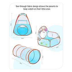 Babyhug Fun Amusement Park 3 in 1 Pool Play Tent House - Blue