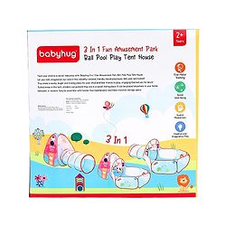 Babyhug Fun Amusement Park 3 in 1 Pool Play Tent House - Blue