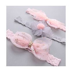 Babyhug Free Size Headband Set of 3 - Multioclour