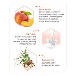 Babyhug Advanced Sensitive Peach Milk Shampoo No Tear Formula Suitable For Newborn Baby - 50 ml